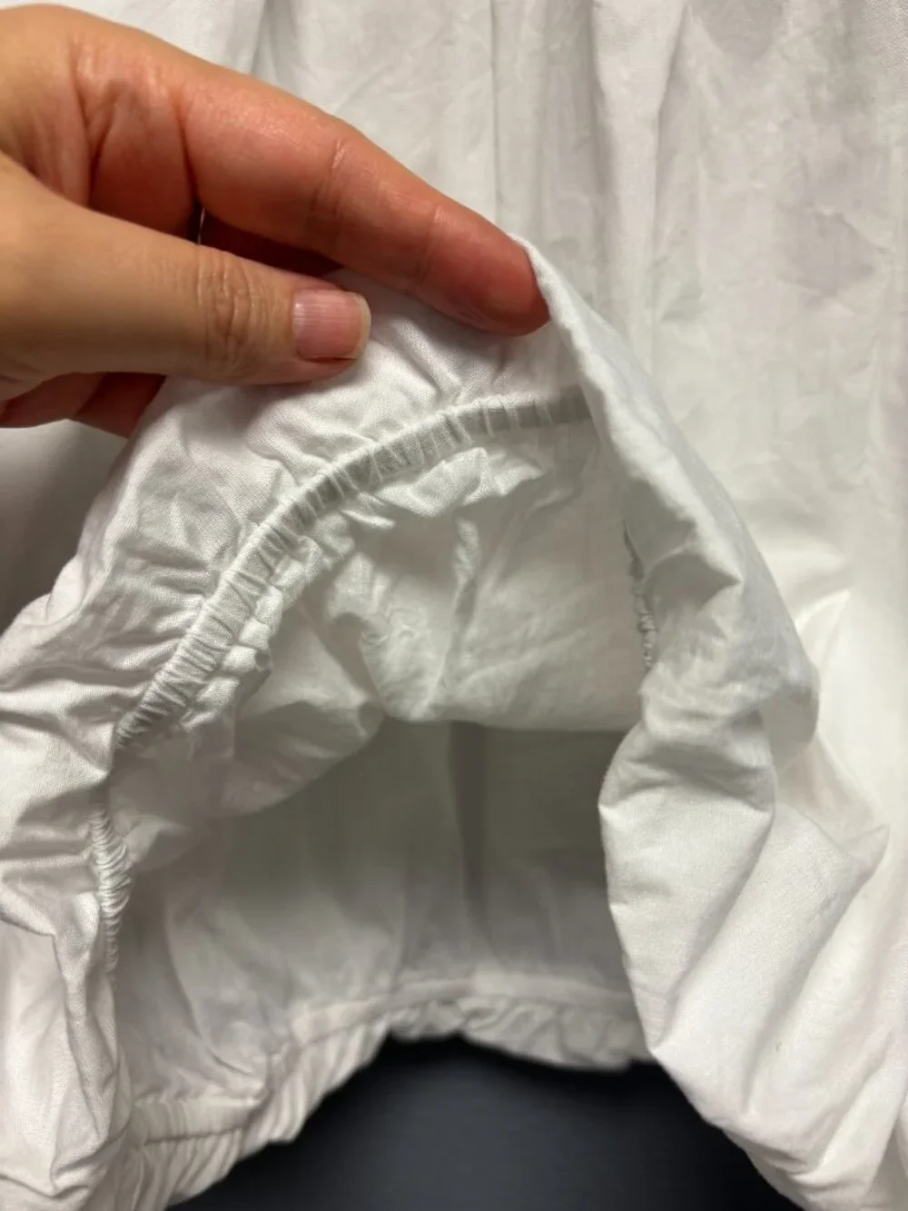 Anthropologie White Puff Sleeve Bubble Hem Crop Blouse Top -NWOT- size 12